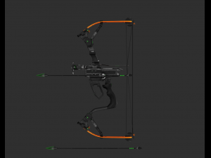 Hawkeye Bow Handpainted Game Asset Model 3D
