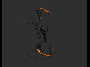Hawkeye Bow Handpainted Game Asset 3D Model
