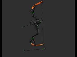 Hawkeye Bow Handpainted Game Asset 3D Model
