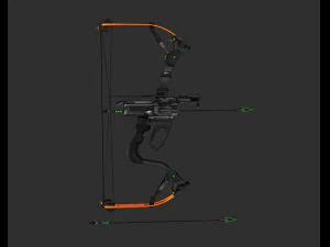 Hawkeye Bow Handpainted Game Asset 3D Model