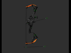 Hawkeye Bow Handpainted Game Asset 3D Model