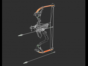 Hawkeye Bow Handpainted Game Asset Model 3D
