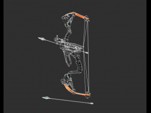 Hawkeye Bow Handpainted Game Asset Model 3D