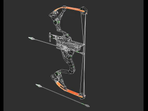 Hawkeye Bow Handpainted Game Asset 3D Model