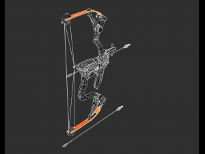 Hawkeye Bow Handpainted Game Asset Model 3D