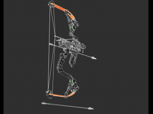 Hawkeye Bow Handpainted Game Asset Model 3D