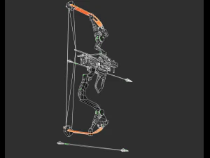 Hawkeye Bow Handpainted Game Asset 3D Model