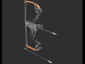 Hawkeye Bow Handpainted Game Asset 3D Model