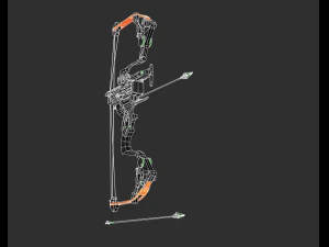 Hawkeye Bow Handpainted Game Asset 3D Model