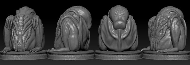 Chtulhu Totem Modello di stampa 3D .c4d .max .obj .3ds .fbx .stl .blend