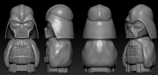 Darth Vader Totem Modelo de Impressão 3D .c4d .max .obj .3ds .fbx .stl .blend 