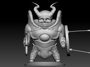 Small Knight Skull Head 3D 打印模型