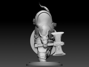 Small Knight Skull Head 3D 打印模型
