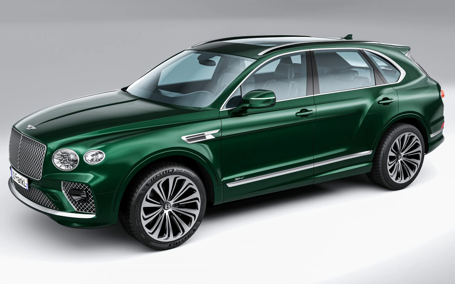 Bentley Bentayga Hybrid 3D Model .c4d .max .obj .3ds .fbx .stl .blend