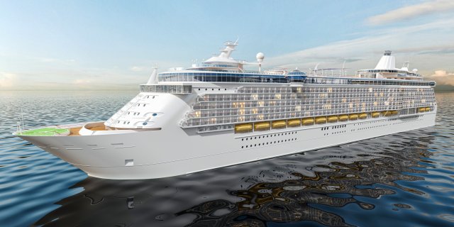 Passenger Cruise Ship Generic 3D Model .c4d .max .obj .3ds .fbx .stl .blend 