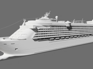 Passenger Cruise Ship Generic 3D Model