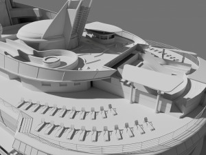 Passenger Cruise Ship Generic 3D Model