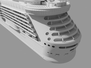 Passenger Cruise Ship Generic 3D Model