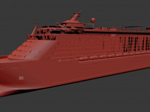 Passenger Cruise Ship Generic 3D Model