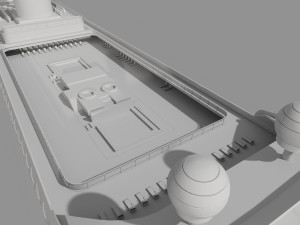 Large Modern Cruiseship Low-poly 3D Model