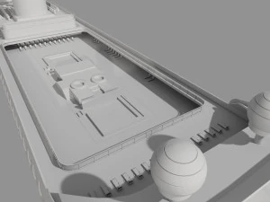 Large Modern Cruiseship Low-poly 3D Model