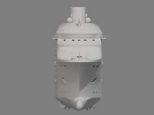 Large Modern Cruiseship Low-poly 3D Model