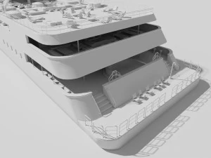 Passenger Cruise Ship Generic 3D Model
