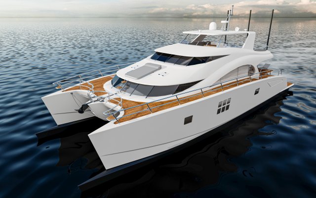 Mega yacht Model 3D .c4d .max .obj .3ds .fbx .stl .blend 