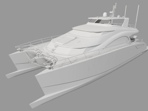 Mega yacht Model 3D