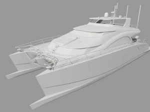 Mega yacht 3D Model