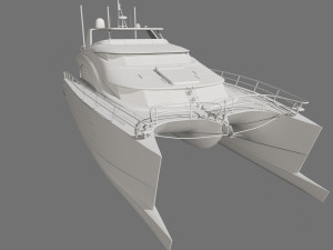 Mega yacht Model 3D