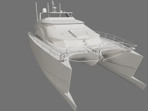 Mega yacht 3D Model