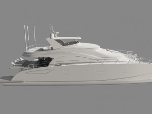 Mega yacht Model 3D