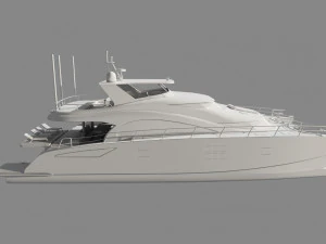Mega yacht 3D Model
