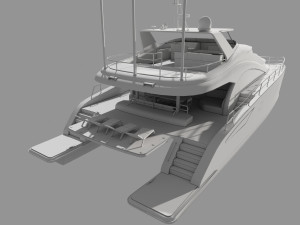 Mega yacht Model 3D