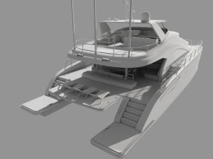 Mega yacht 3D Model