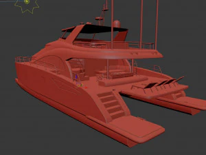 Mega yacht 3D Model