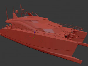 Mega yacht 3D Model