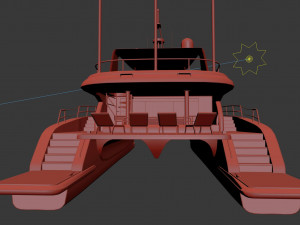 Mega yacht Model 3D
