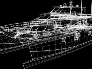 Mega yacht 3D Model