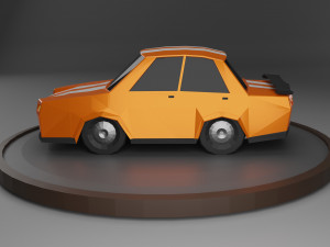 Sports Car Low Poly 3D Модель