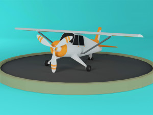 Airplane Low Poly 3D Model