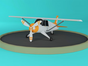 Airplane Low Poly 3D Модель