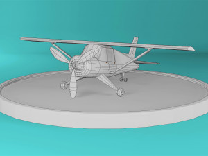 Airplane Low Poly 3D Model