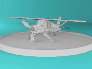 Avi&atilde;o Low Poly Modelo 3D