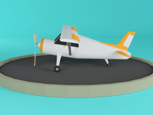 Airplane Low Poly 3D Model