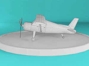 Avi&atilde;o Low Poly Modelo 3D