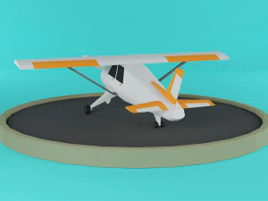 Avi&atilde;o Low Poly Modelo 3D