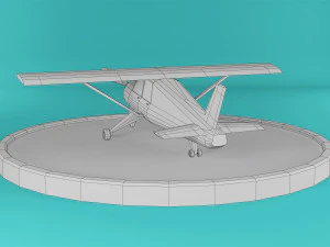 Avi&atilde;o Low Poly Modelo 3D