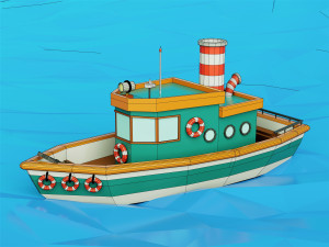 Ship Low Poly Modelo 3D